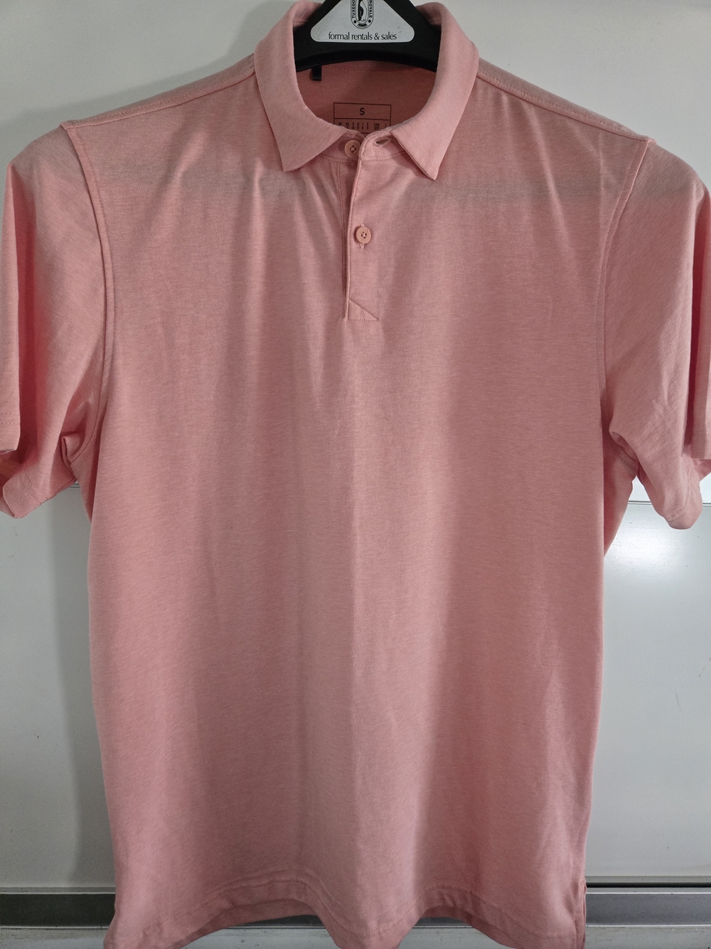 Adidas Men's Pink Short-Sleeve Polo Golf Shirt